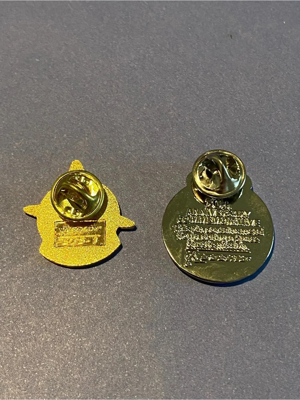 Columbia Space Shuttle Commemorative Pin - Blue & Orange